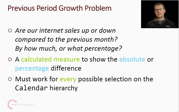 Chris discusses the previous period growth problem