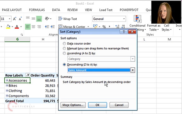 Carmel Gunn shows manual data sorting in Excel
