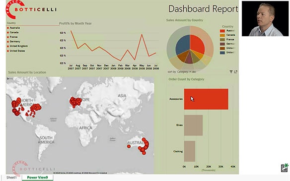 Ben shows how to build dashboards with Excel 2013 and Power View